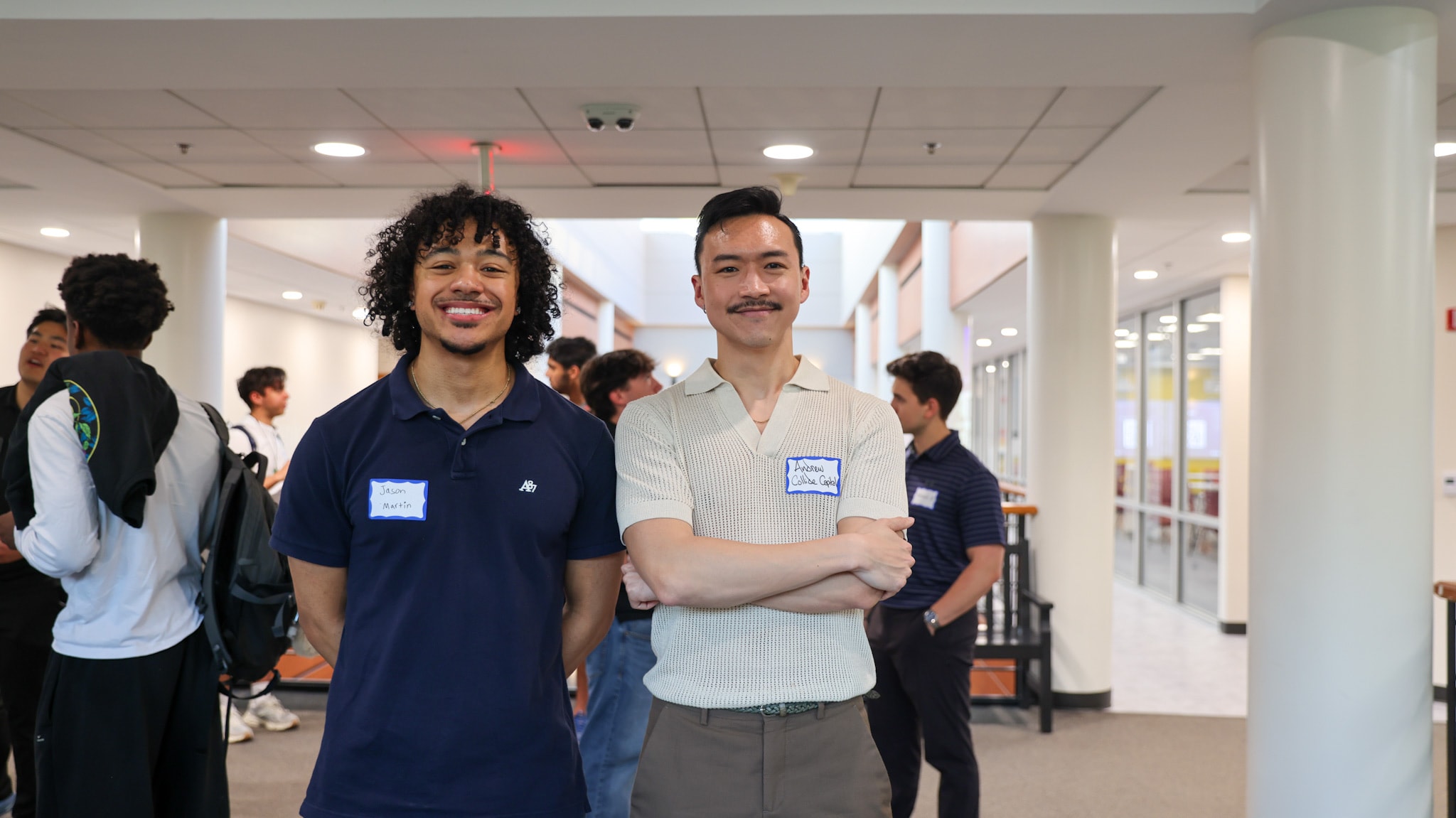 DVCG members with name tags before a session